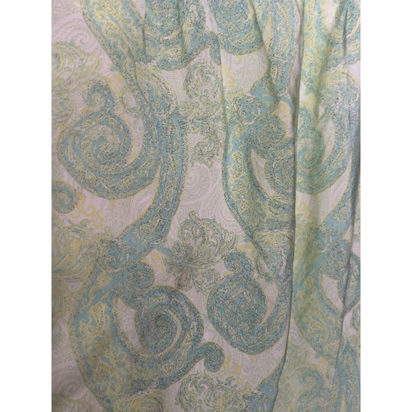 Sail to Sable STS Strapless Empire Silk Dress Green White Paisley Flowy Prom - Picture 3 of 14